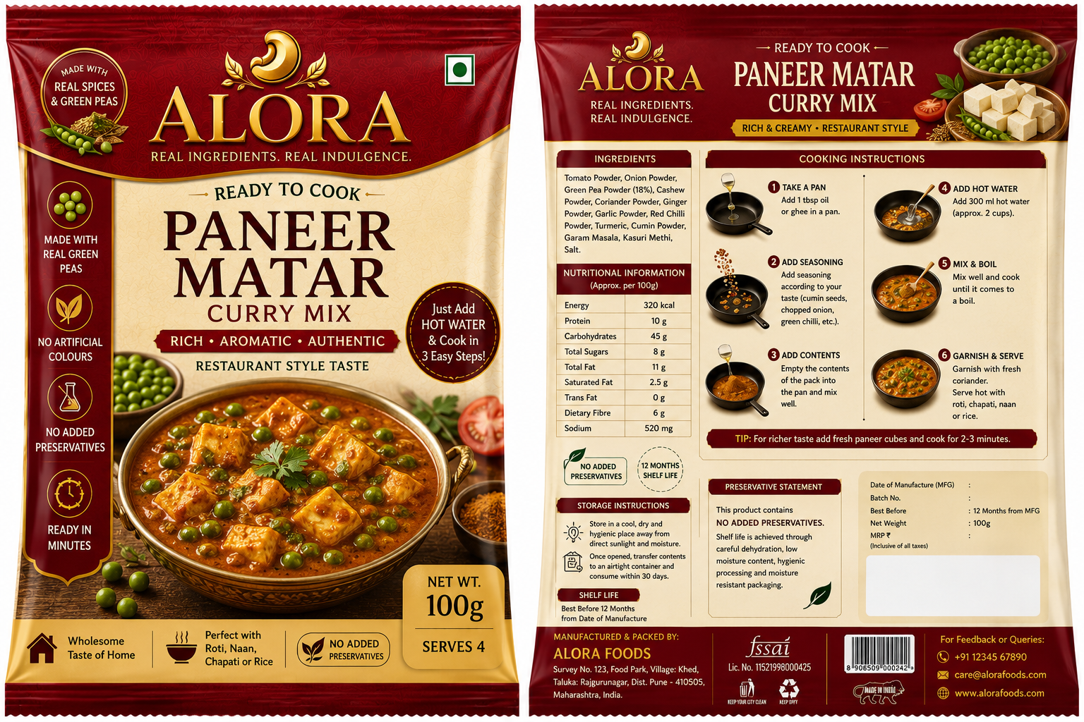 Paneer Matar Mix